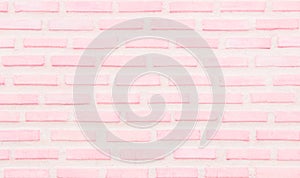 Pastel pink and white brick wall texture background. Brickwork pattern stonework flooring interior stone old clean concrete grid