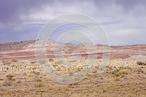 Pastel pinkish scenic view of Arizona