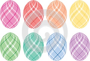 Pastel Plaid Easter Eggs