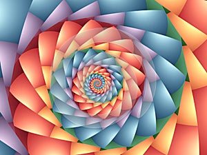 Pastel Psychedelic Rainbow Spiral Background