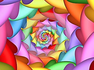 Pastel Psychedelic Rainbow Spiral Background