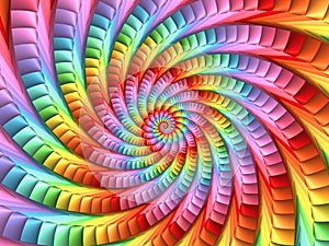 Pastel Psychedelic Rainbow Spiral Background