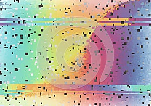 Pastel rainbow gradient glitch digital abstract background