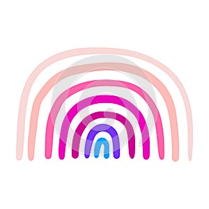 Pastel rainbow hand drawn simple logotype gradient