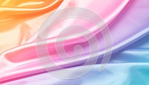 Pastel Rainbow Silk Fabric Texture