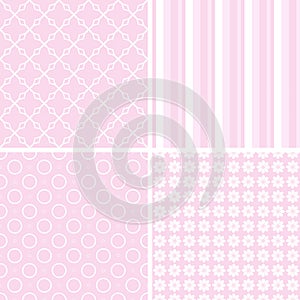 Pastel retro different vector seamless patterns.