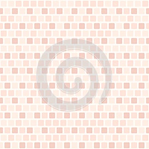 Pastel rose rounded square pattern. Seamless vector background