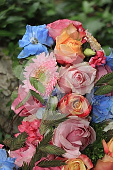 Pastel rose wedding flowers