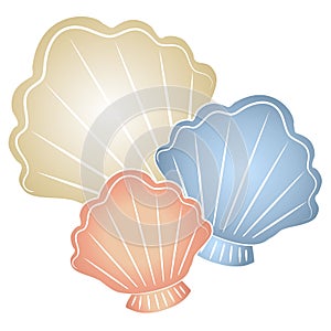 Pastel Seashells Clip Art