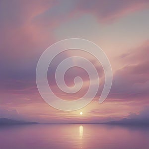 Pastel sky and morning sunlight. Pastel sky illustration.