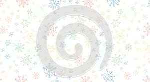 Pastel Snowflake and Star Pattern Background