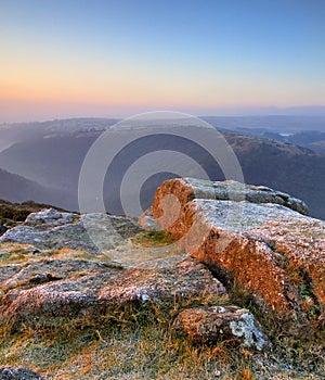 Pastel sunrise on dartmoor