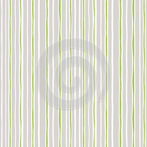 Pastel Thin Hand Drawn Wavy Uneven Vertical Stripes On White Backrgound Vector Seamless Pattern. Classic Abstract Geo photo