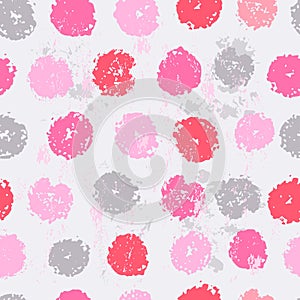 Pastel tones elegant polka dot seamless pattern