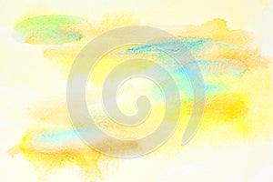 Pastel yellow abstract watercolor