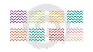 Pastel Zigzag Wave Pattern Backgrounds, vector design Generative AI