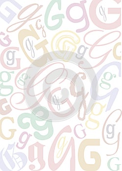Pastell colored letter G