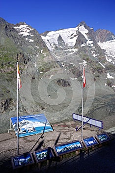 Pasterze glacier in Hohe Tauern National Park at the foot of Grossglockner Mountain
