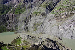 Pasterze glacier in Hohe Tauern National Park at the foot of Grossglockner Mountain