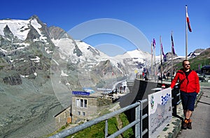 Pasterze glacier in Hohe Tauern National Park at the foot of Grossglockner Mountain photo