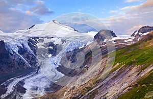 Pasterze glacier and Johannisberg summit, Grossglockner road