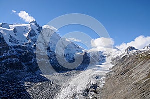 Pasterze glacier in Tirol in Austria