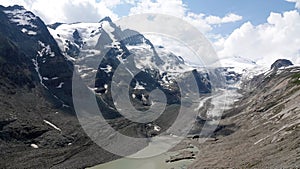 Pasterze Glacier and Grossglockner mountain in Austriahe Tauern, Austria.