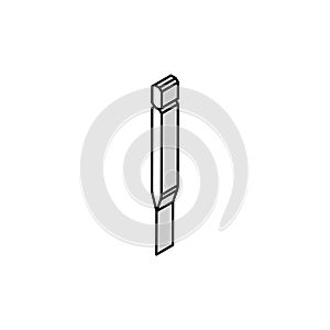 pasteur pipette chemical glassware lab isometric icon vector illustration