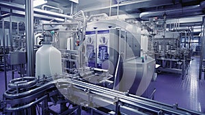 pasteurized dairy milk production photo