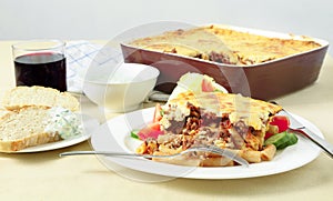 Pastitsio Greek taverna meal