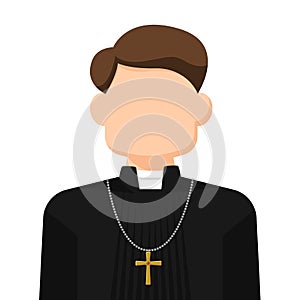 Pastor in simple flat vector. personal profile icon or symbol.