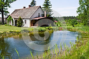 Pastoral rural house in northern Poland photo