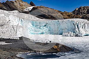 The Pastoruri Glacier, in the Cordillera Blanca near Huaraz, Peru