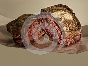Pastrami Sandwich on Rye