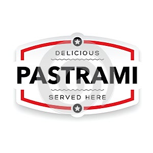 Pastrami sandwich vintage stamp