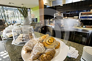 Pastries at a cafe