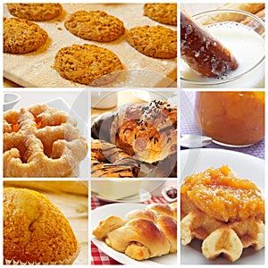 Pastries collage photo