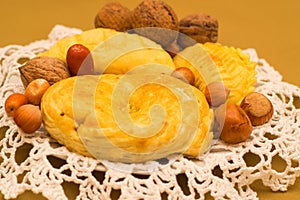 Pastries on the plate