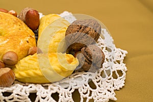 Pastries on the plate