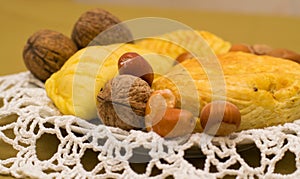 Pastries on the plate
