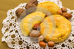 Pastries on the plate