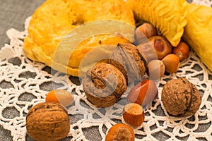 Pastries on the plate