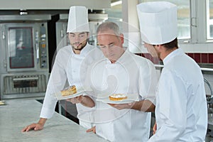 Pastry apprentices and mentor