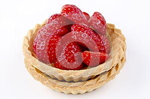 Pastry cases with picked strawberries