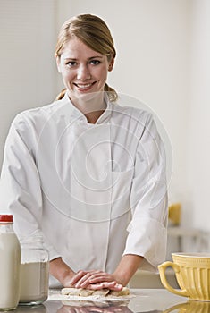 Pastry Chef Kneading Dough