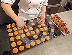 Pastry chef preparing sweets