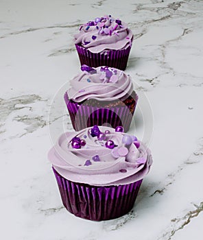 Pastry - Purple muffins for National Woman Day