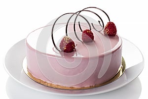 Pastry: Raspberries Cake. Jellies and souffle