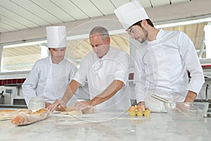 pastry trainees at work
