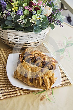 Pastry. Typical parisian cafe